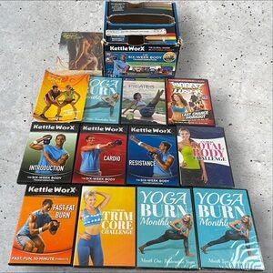 Mixed Lot Of Kettle Worx DVD’s Ultimate Body 6 Week Yoga Burn Brazilian Lift